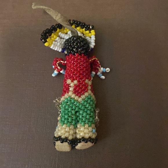 Vintage Zuni handmade bead Chief mini doll keychain pendant collector piece - Picture 2 of 14